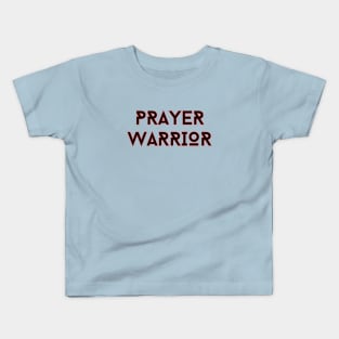 Prayer Warrior | Christian Typography Kids T-Shirt